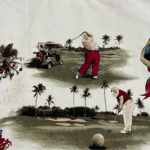 Clearwater Outfitters Premium Cotton Short Sleeve Santa Golf Holiday Tee Size XL - Picture 6 of 8